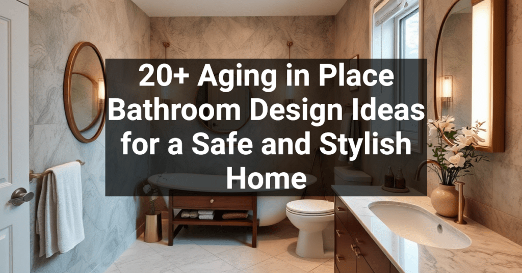 20+ Aging in Place Bathroom Design Ideas for a Safe and Stylish Home