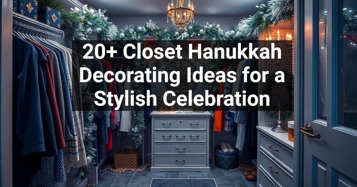 20+ Closet Hanukkah Decorating Ideas for a Stylish Celebration