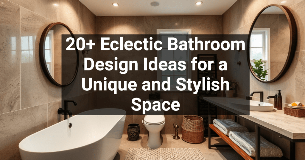 20+ Eclectic Bathroom Design Ideas for a Unique and Stylish Space