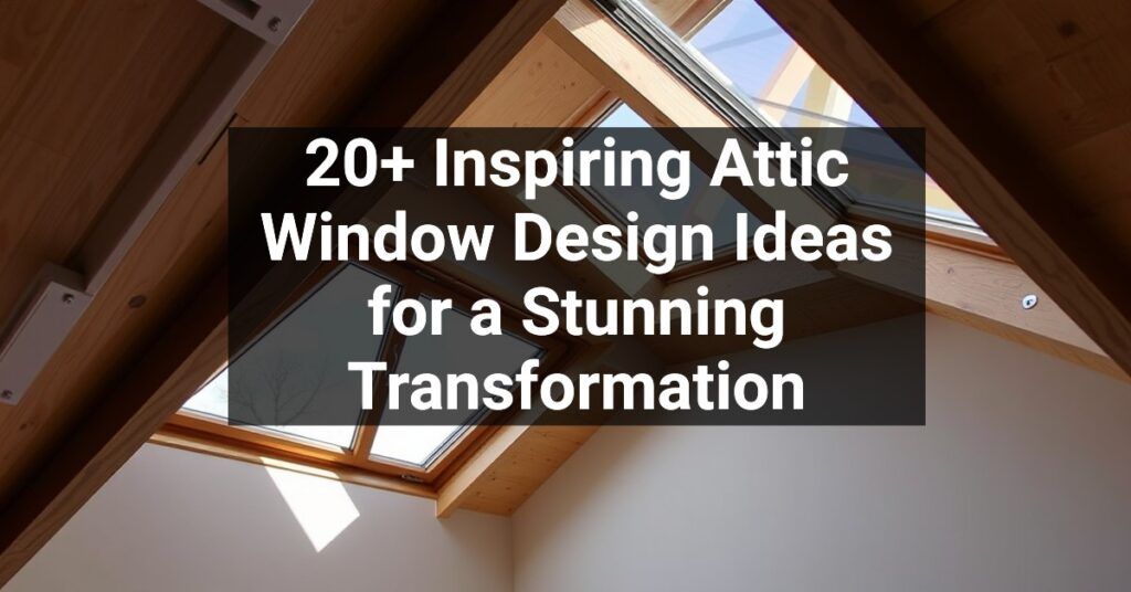 20+ Inspiring Attic Window Design Ideas for a Stunning Transformation