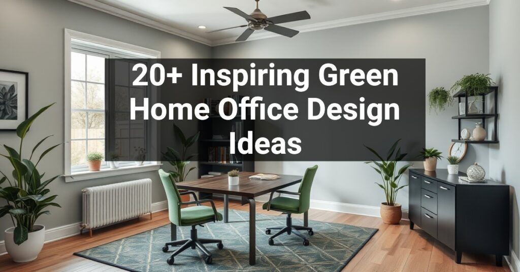 20+ Inspiring Green Home Office Design Ideas