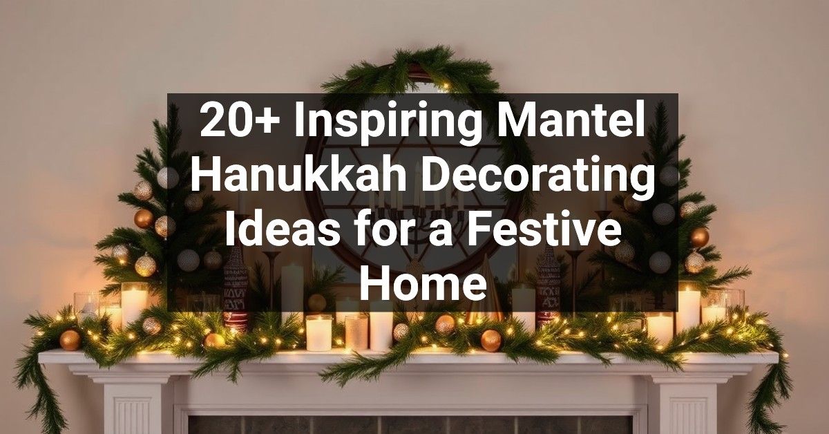 20+ Inspiring Mantel Hanukkah Decorating Ideas for a Festive Home