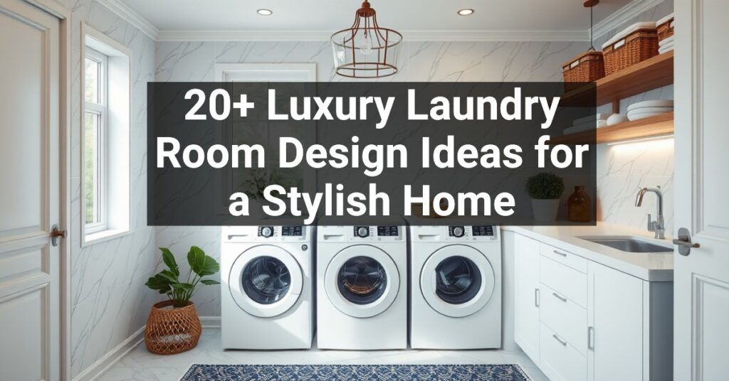 20+ Luxury Laundry Room Design Ideas for a Stylish Home