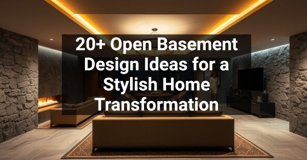 20+ Open Basement Design Ideas for a Stylish Home Transformation