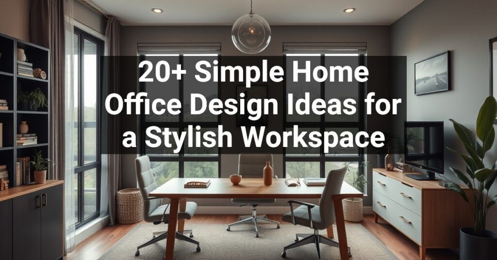 20+ Simple Home Office Design Ideas for a Stylish Workspace