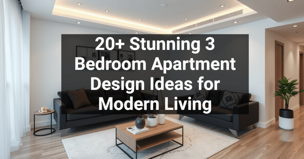 20+ Stunning 3 Bedroom Apartment Design Ideas for Modern Living