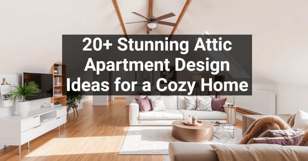 20+ Stunning Attic Apartment Design Ideas for a Cozy Home