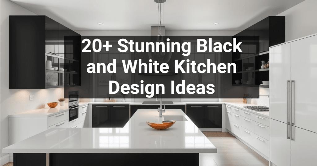 20+ Stunning Black and White Kitchen Design Ideas