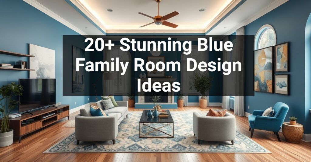 20+ Stunning Blue Family Room Design Ideas