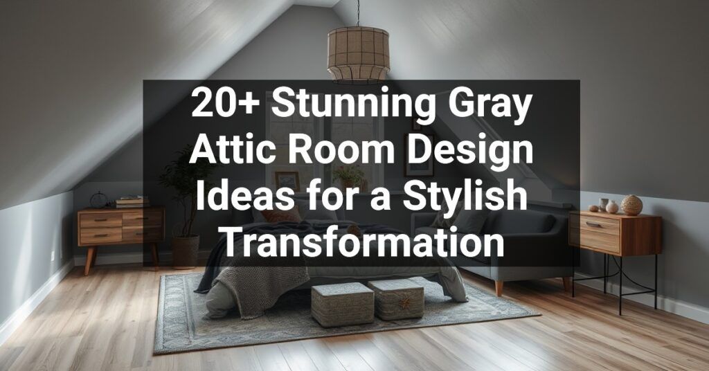 20+ Stunning Gray Attic Room Design Ideas for a Stylish Transformation