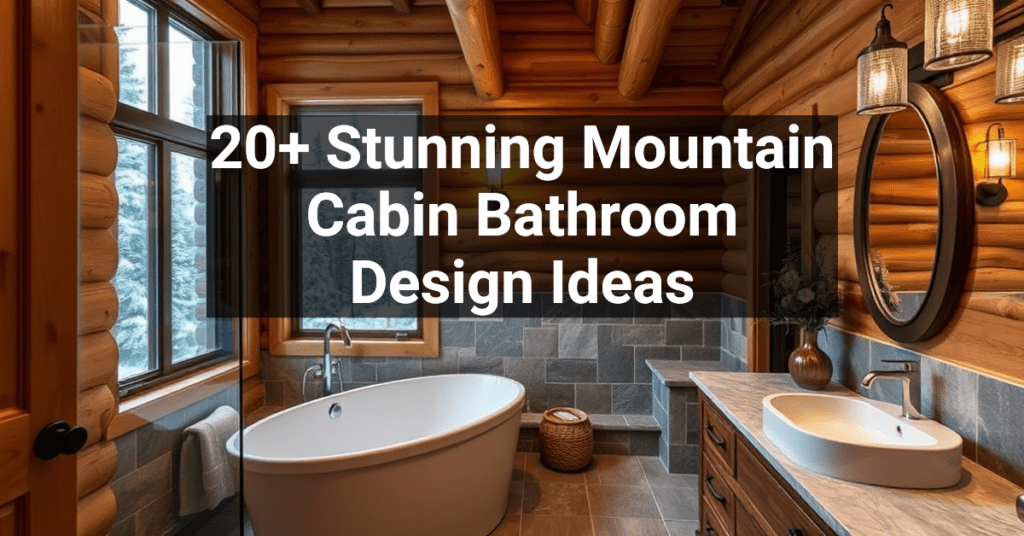 20+ Stunning Mountain Cabin Bathroom Design Ideas