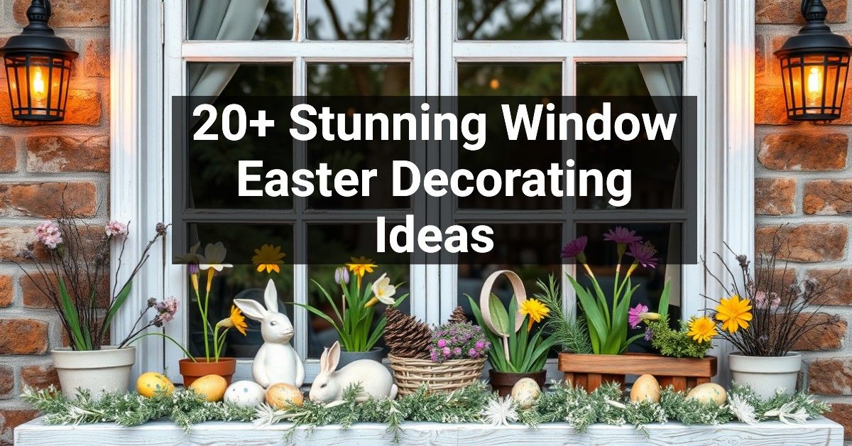 20+ Stunning Window Easter Decorating Ideas