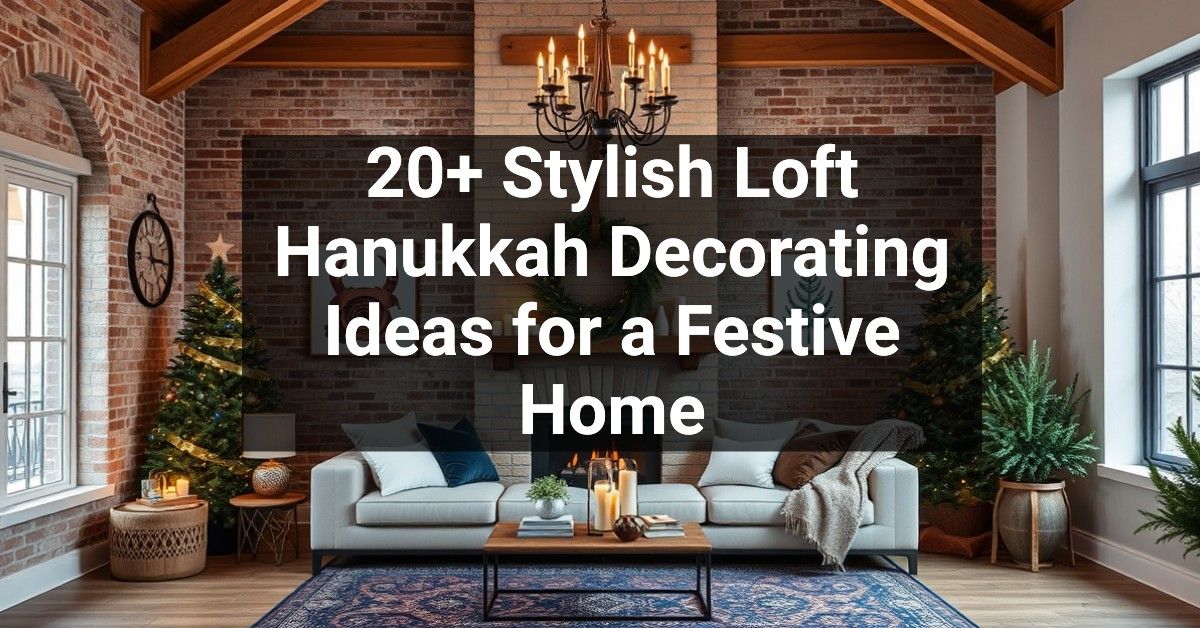 20+ Stylish Loft Hanukkah Decorating Ideas for a Festive Home