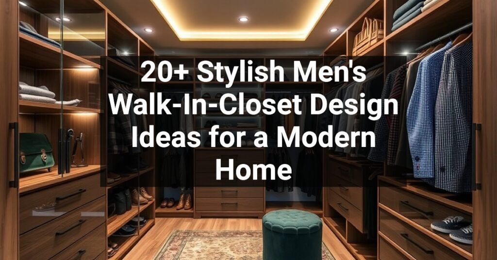 20+ Stylish Men's Walk-In-Closet Design Ideas for a Modern Home