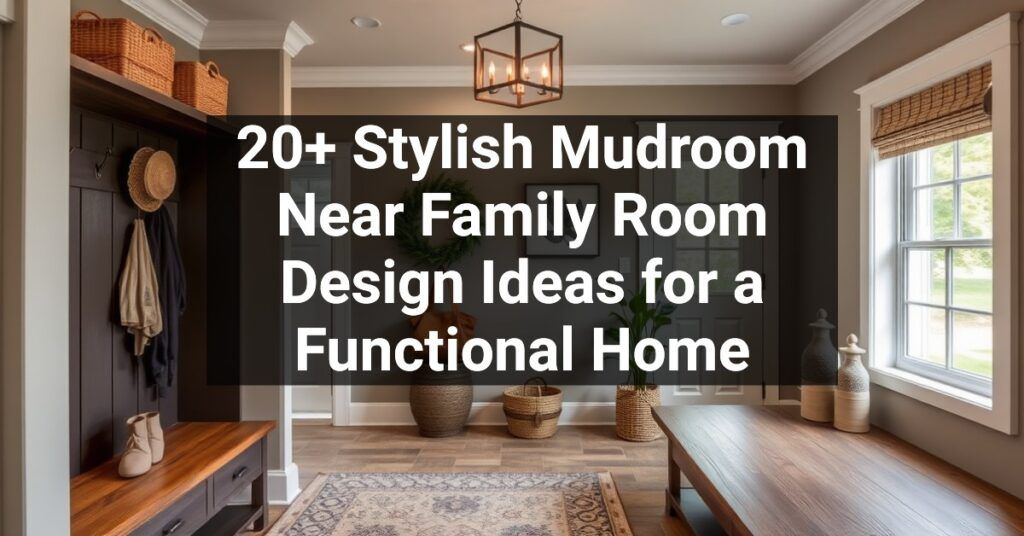 20+ Stylish Mudroom Near Family Room Design Ideas for a Functional Home