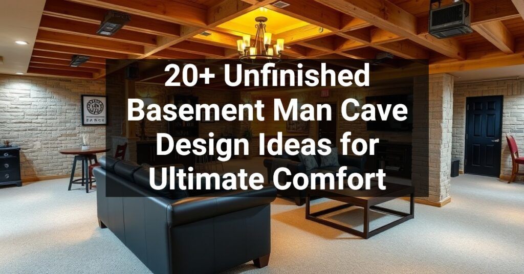 20+ Unfinished Basement Man Cave Design Ideas for Ultimate Comfort