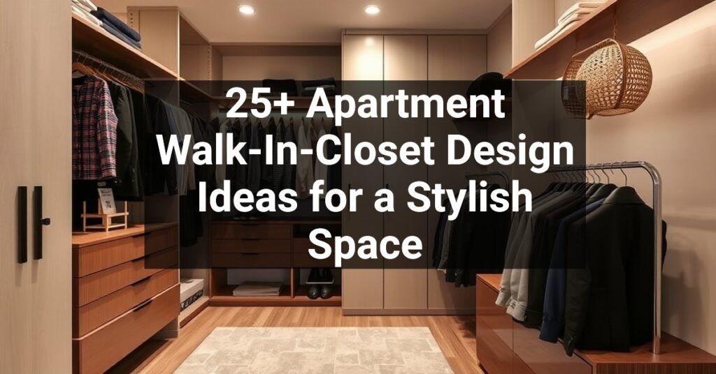 25+ Apartment Walk-In-Closet Design Ideas for a Stylish Space