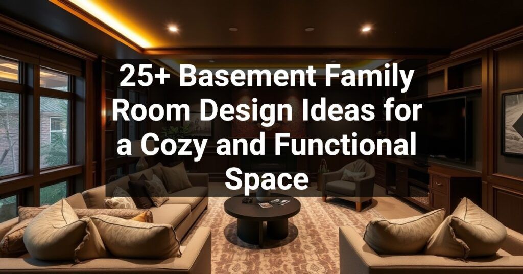 25+ Basement Family Room Design Ideas for a Cozy and Functional Space