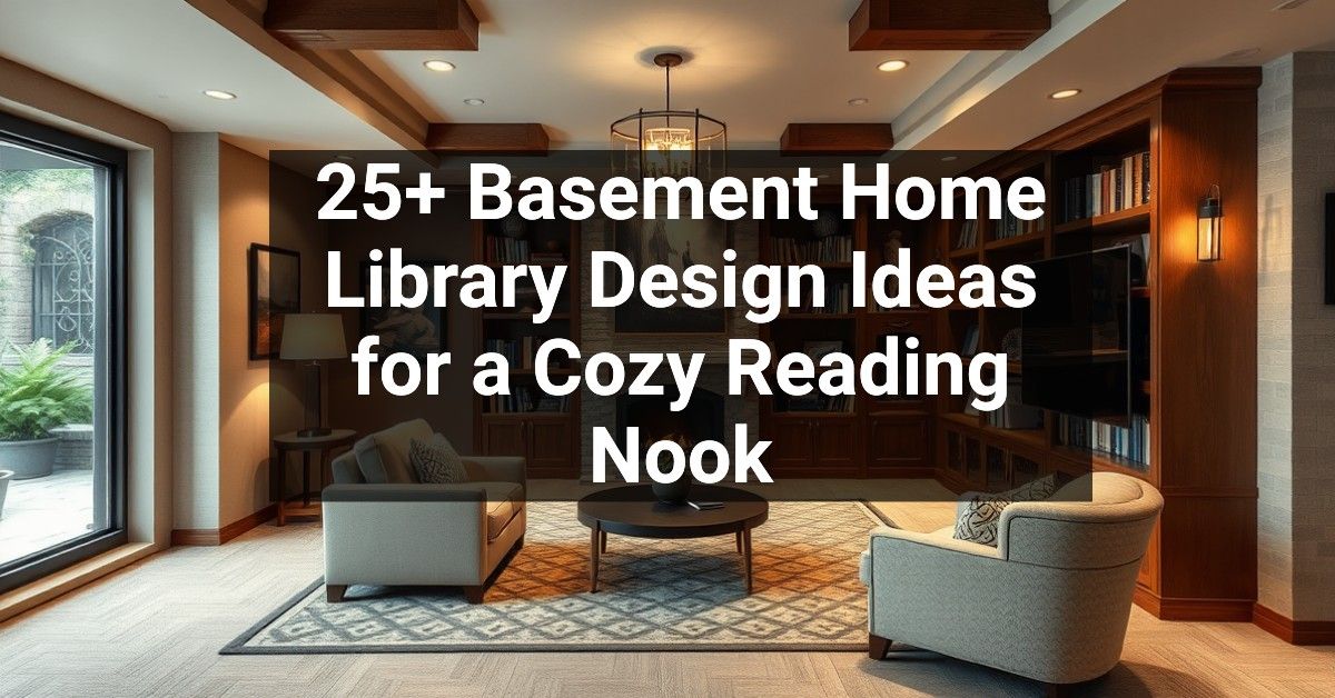 25+ Basement Home Library Design Ideas for a Cozy Reading Nook