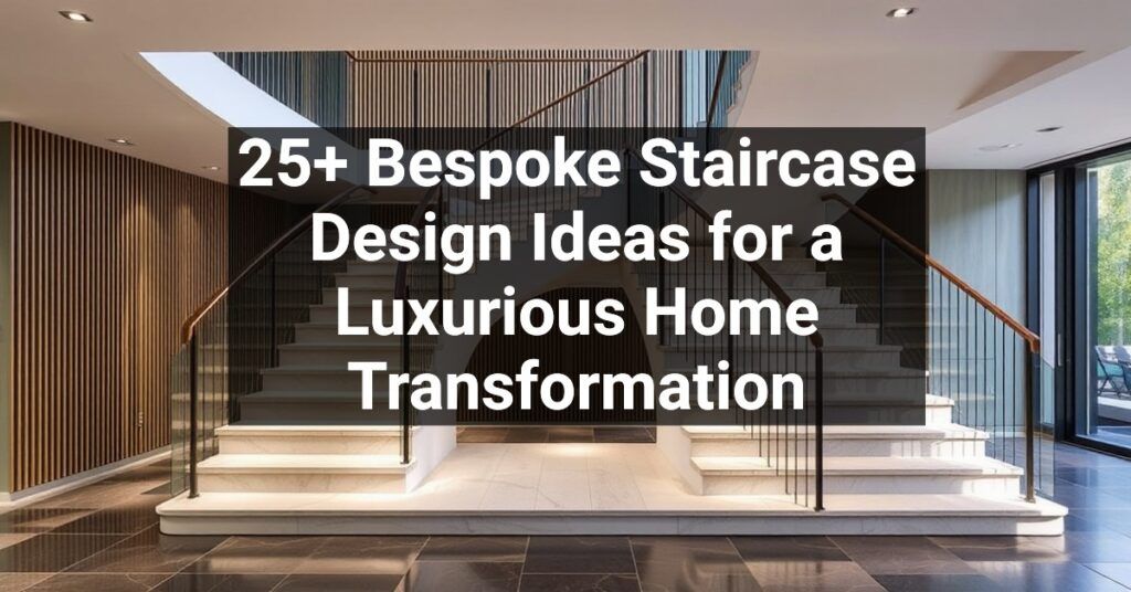 25+ Bespoke Staircase Design Ideas for a Luxurious Home Transformation