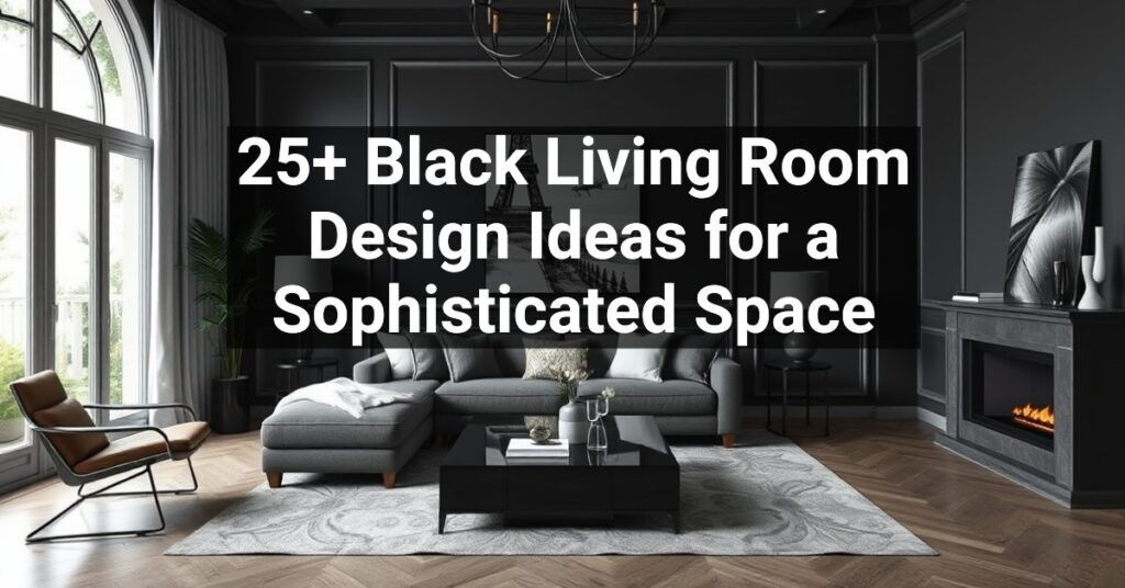 25+ Black Living Room Design Ideas for a Sophisticated Space