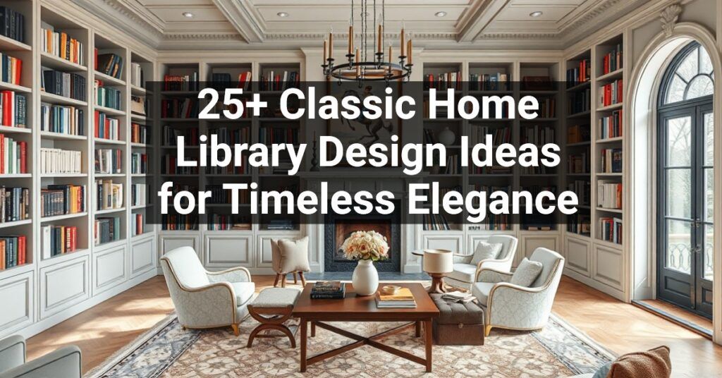 25+ Classic Home Library Design Ideas for Timeless Elegance