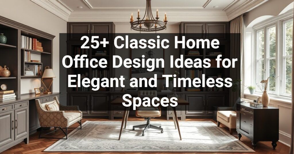 25+ Classic Home Office Design Ideas for Elegant and Timeless Spaces