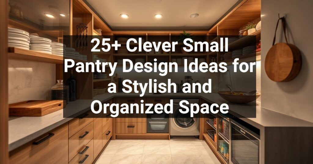 25+ Clever Small Pantry Design Ideas for a Stylish and Organized Space