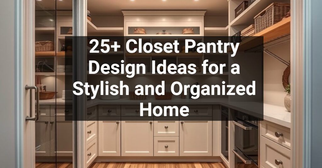 25+ Closet Pantry Design Ideas for a Stylish and Organized Home