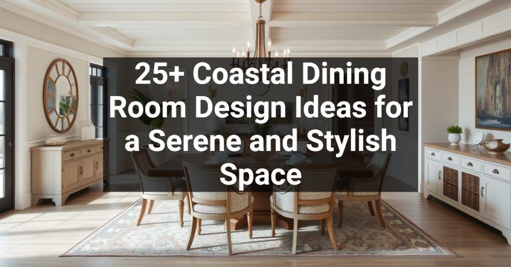 25+ Coastal Dining Room Design Ideas for a Serene and Stylish Space