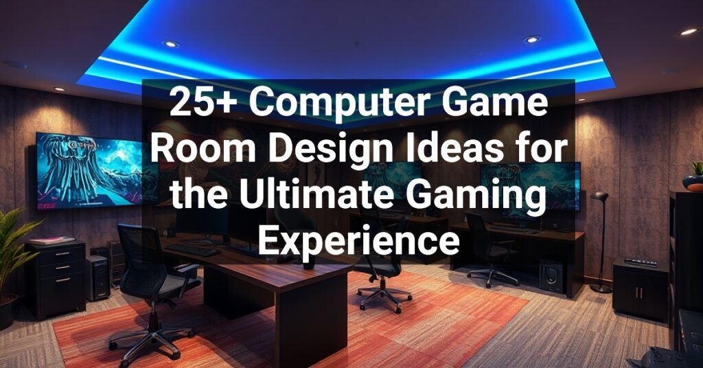 25+ Computer Game Room Design Ideas for the Ultimate Gaming Experience