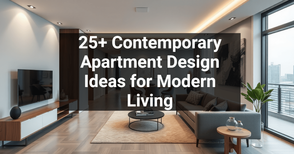 25+ Contemporary Apartment Design Ideas for Modern Living