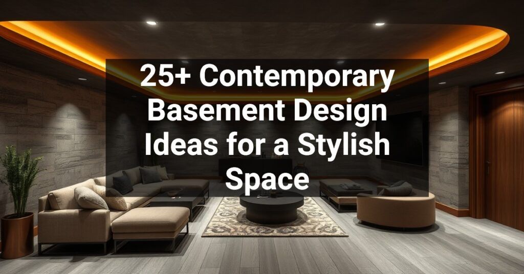 25+ Contemporary Basement Design Ideas for a Stylish Space