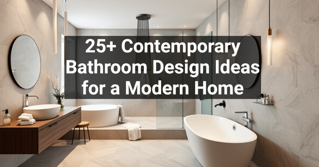 25+ Contemporary Bathroom Design Ideas for a Modern Home