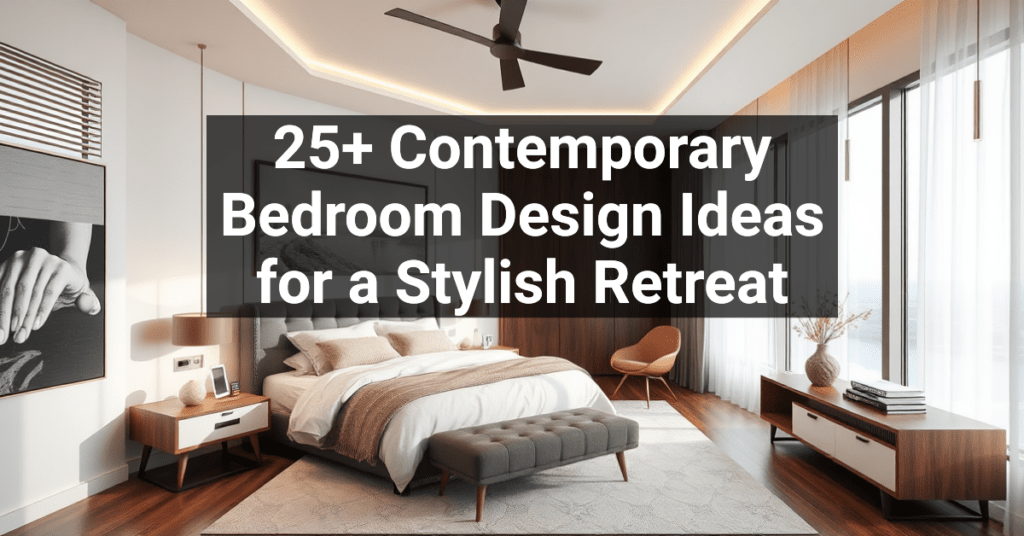 25+ Contemporary Bedroom Design Ideas for a Stylish Retreat