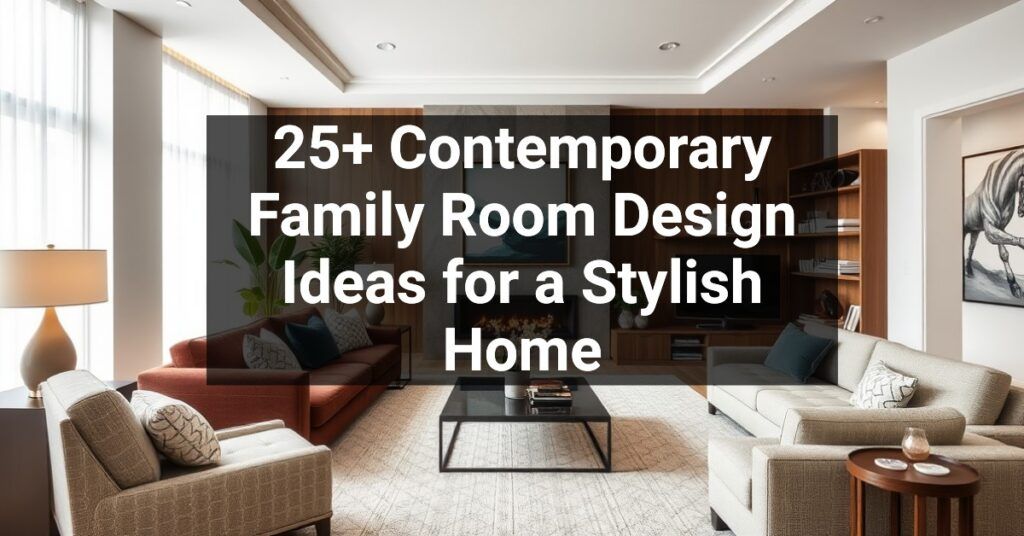 25+ Contemporary Family Room Design Ideas for a Stylish Home