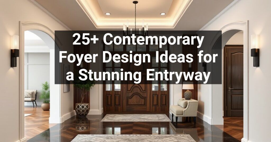 25+ Contemporary Foyer Design Ideas for a Stunning Entryway