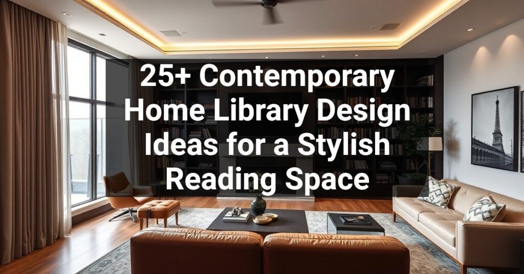 25+ Contemporary Home Library Design Ideas for a Stylish Reading Space