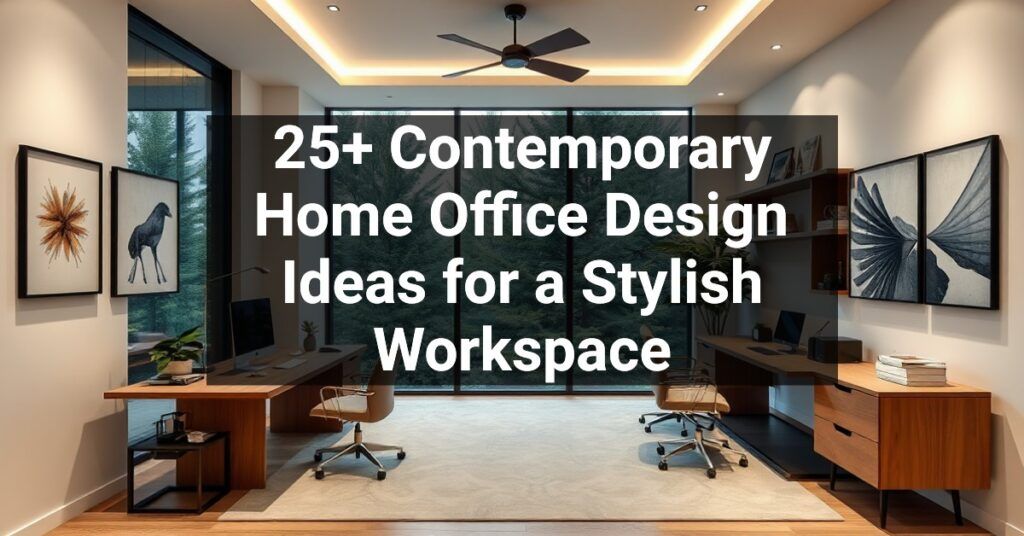 25+ Contemporary Home Office Design Ideas for a Stylish Workspace