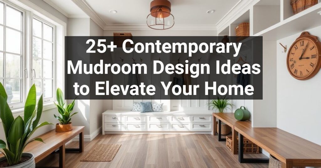 25+ Contemporary Mudroom Design Ideas to Elevate Your Home