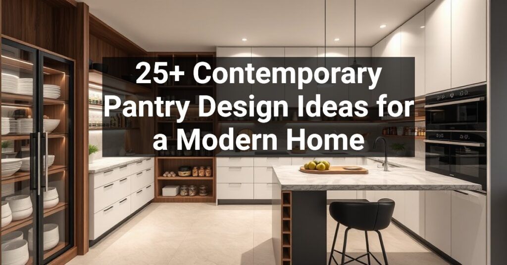 25+ Contemporary Pantry Design Ideas for a Modern Home