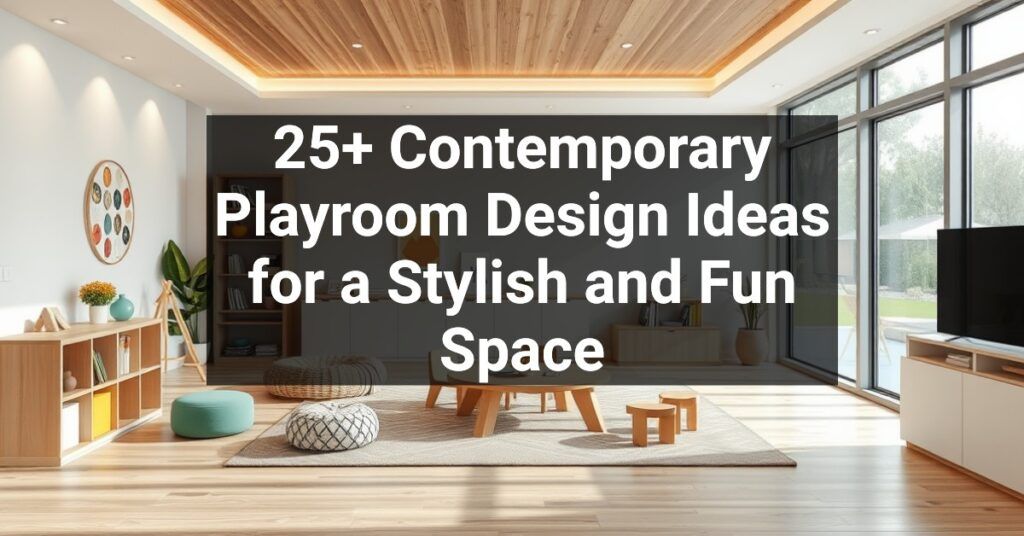 25+ Contemporary Playroom Design Ideas for a Stylish and Fun Space