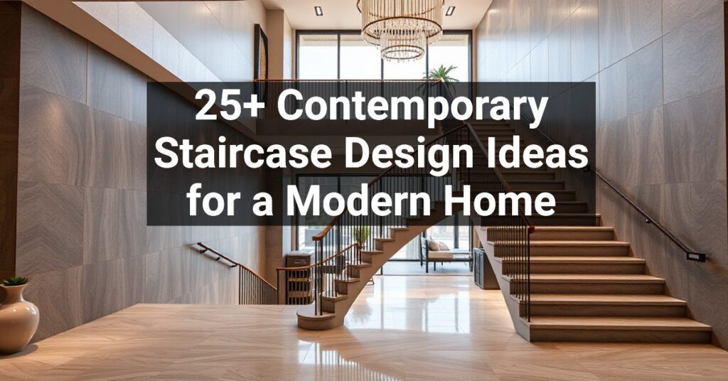 25+ Contemporary Staircase Design Ideas for a Modern Home