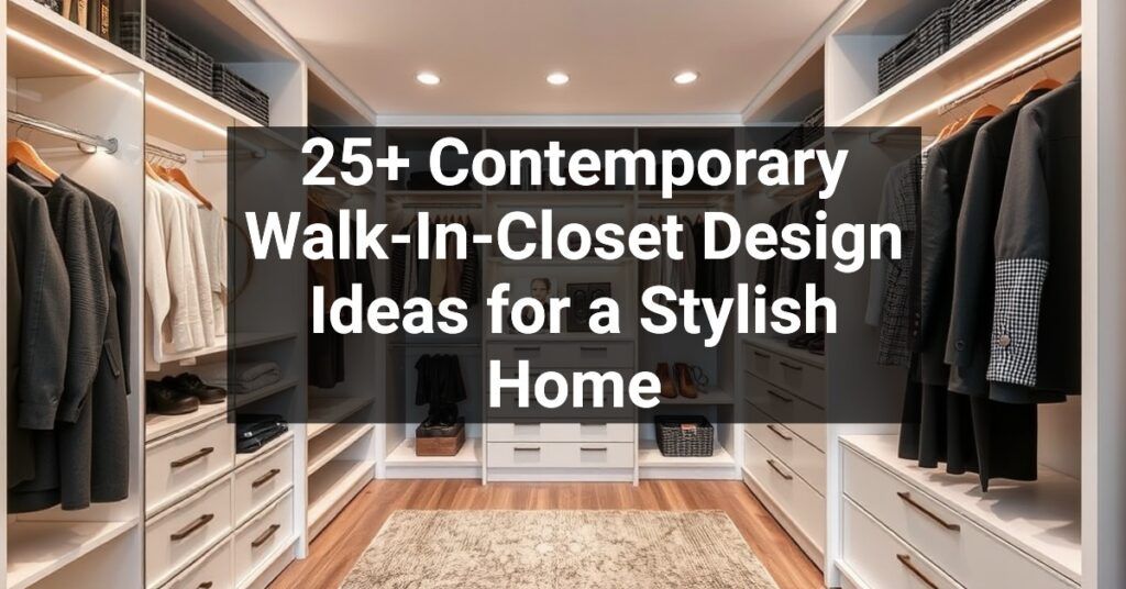 25+ Contemporary Walk-In-Closet Design Ideas for a Stylish Home