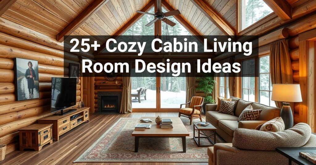 25+ Cozy Cabin Living Room Design Ideas