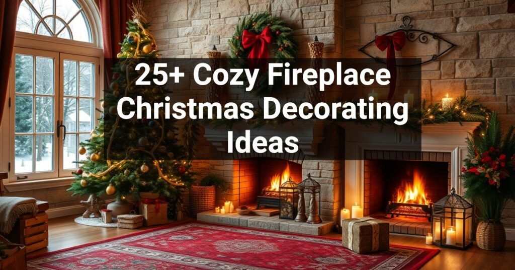 25+ Cozy Fireplace Christmas Decorating Ideas