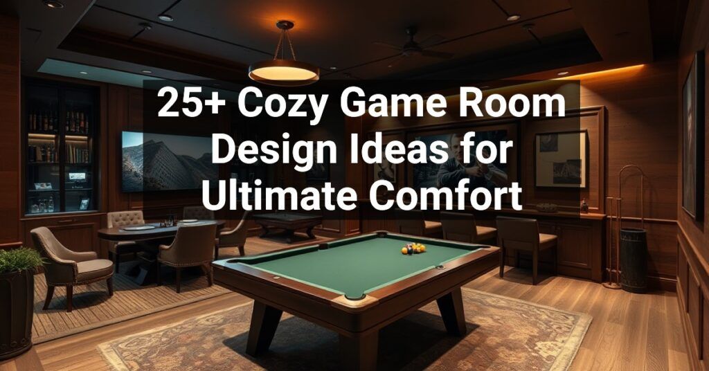 25+ Cozy Game Room Design Ideas for Ultimate Comfort