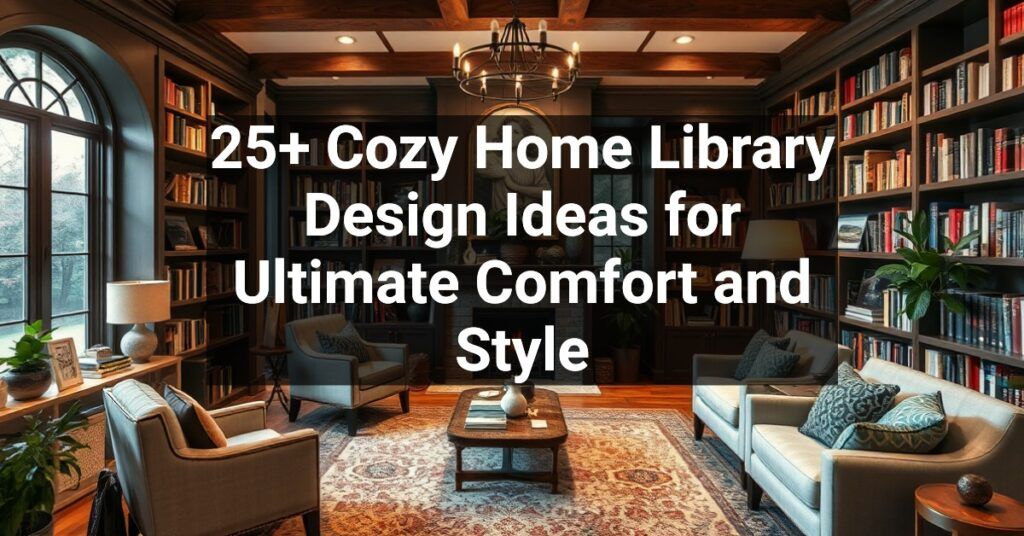 25+ Cozy Home Library Design Ideas for Ultimate Comfort and Style