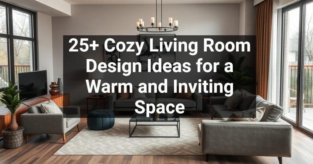 25+ Cozy Living Room Design Ideas for a Warm and Inviting Space