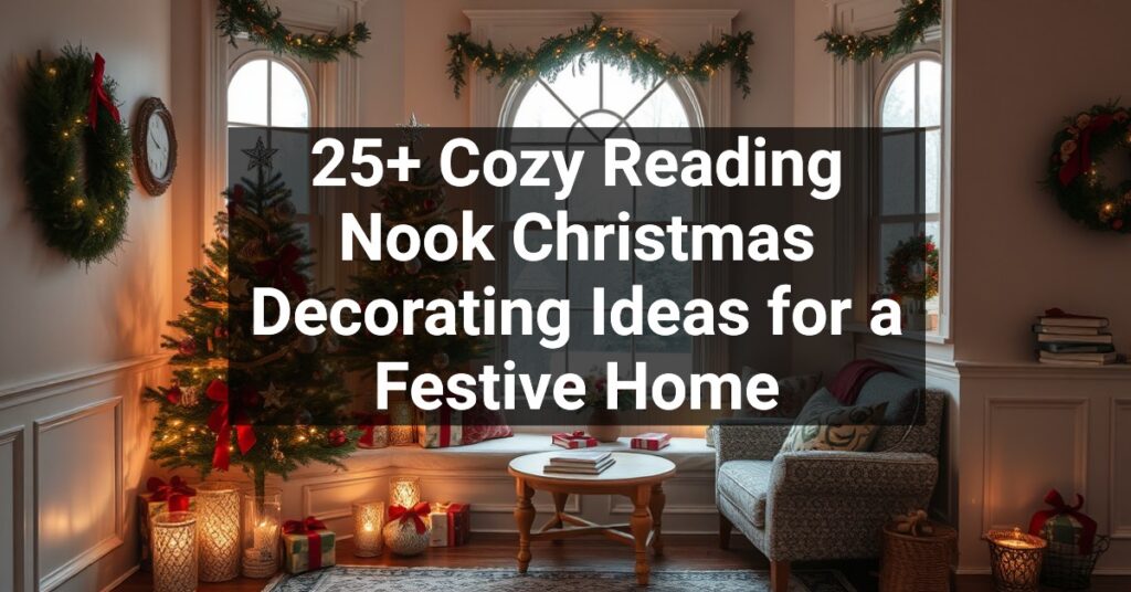 25+ Cozy Reading Nook Christmas Decorating Ideas for a Festive Home